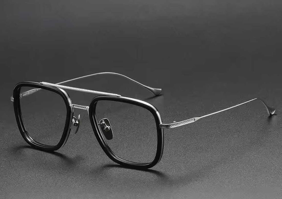 Rama Ochelari de vedere retro de lux din titan pentru bărbați.