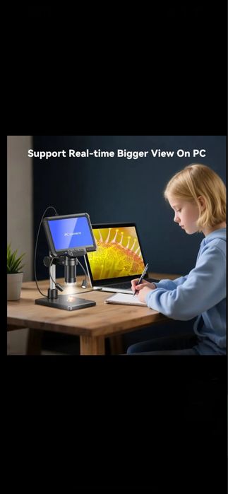 Microscop digital profesional 7 inch, 16mpix, conectare PC, NOU