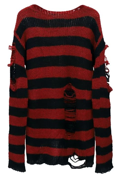 женский полосатый полувер