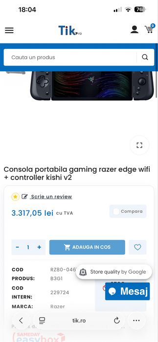 Consola portabila gaming Razer Edge Wifi + Controller Kishi V2 Pro