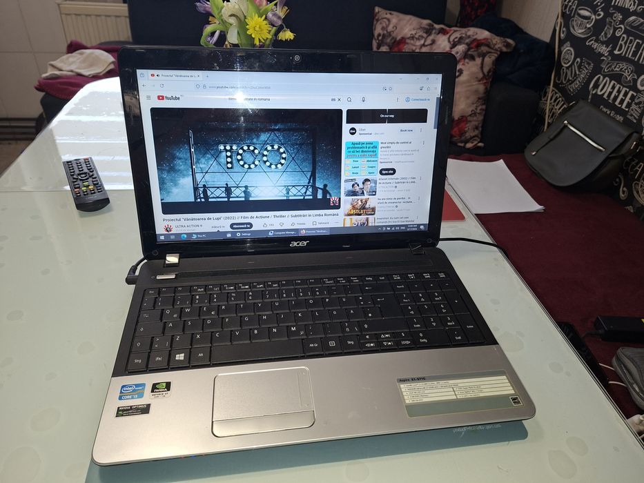 Acer Aspire cu video dedicat NVIDIA,  Intel i3, 8 gb ram, baterie ok