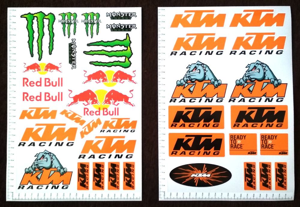 Стикери KTM MONSTER RED BULL ROCKSTAR -видове рокстар ктм Редбул Монст