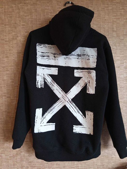 Мъжкки черен суичер OFF WHITE S