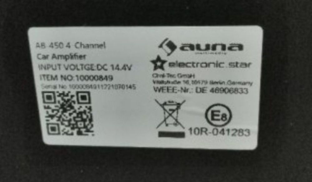 Високоговорители Auna 800W , усилвател стъпало Auna 2400W