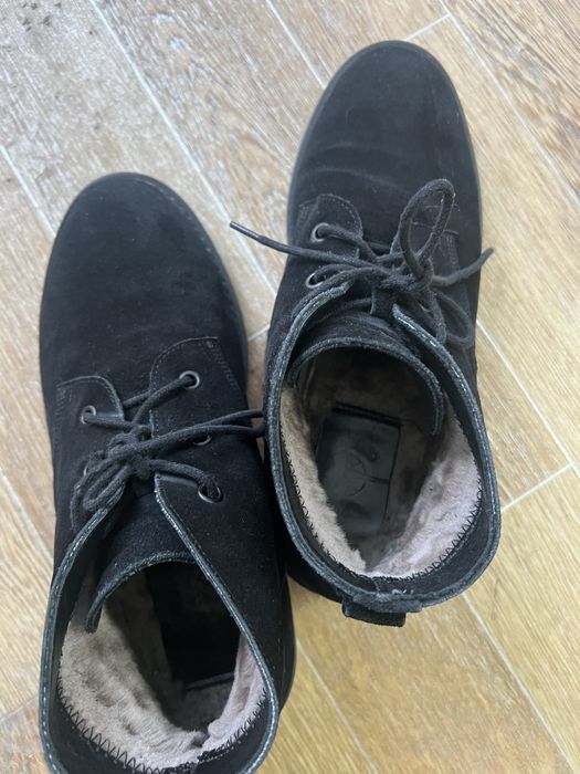 Замшевые натуральные ботинки