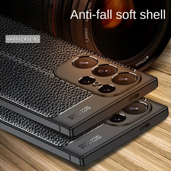 AUTOFOCUS кейс гръб кожена шарка за Samsung Galaxy S25 S24 S23 / Ultra / FE