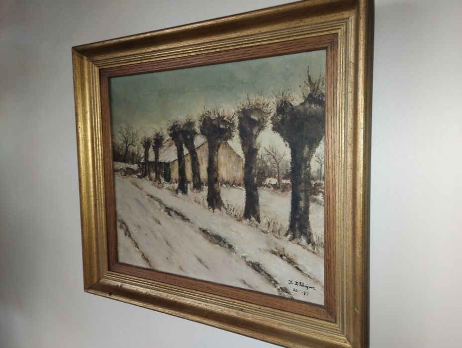 Прекрасна картина Пейзаж. Масло. Чудесна дървена рамка.