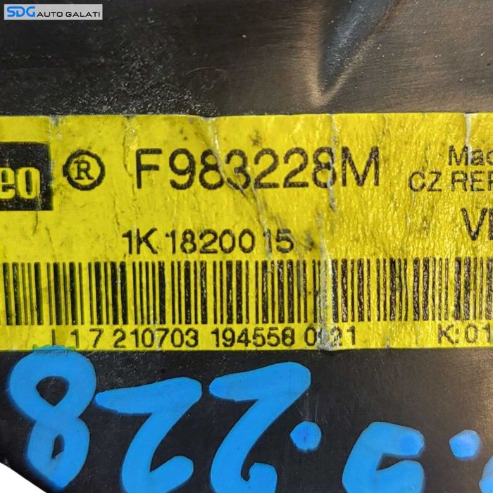 Motoras Ventilator Aeroterma Habitaclu Skoda Superb 2 2008 - 2015 Cod 1K1820015 F983228M [L8842]