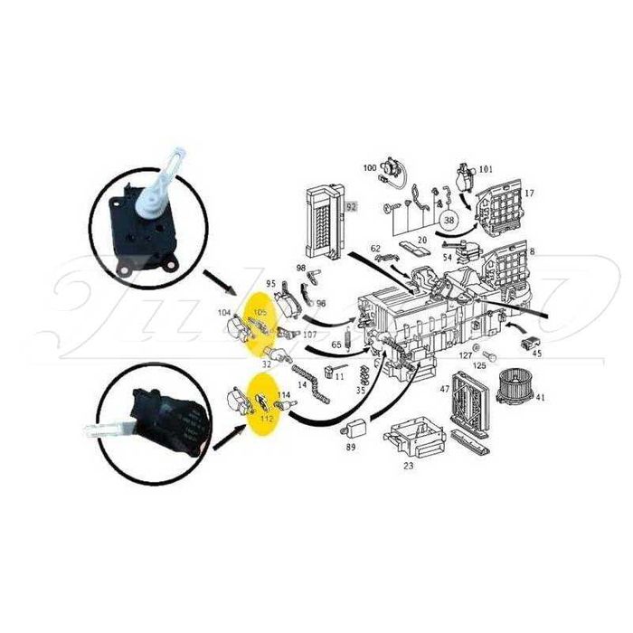 Части за клапа въздух климатик за MERCEDES W203 CL203 C209 W463