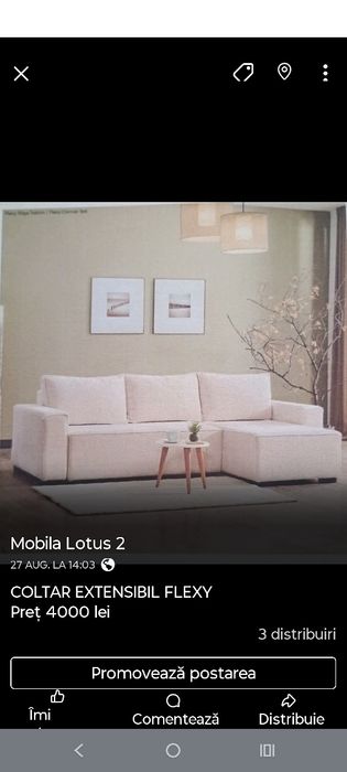 Canapele extensibile noi 1550 Lei
