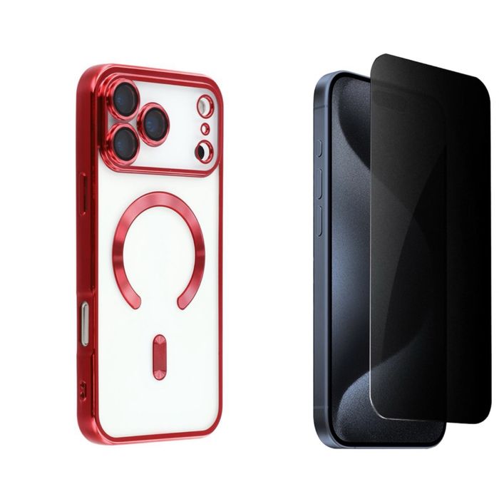 Iphone 17 AIR PRO MAX Husa Defender Magsafe + Folie Sticla Privacy D+