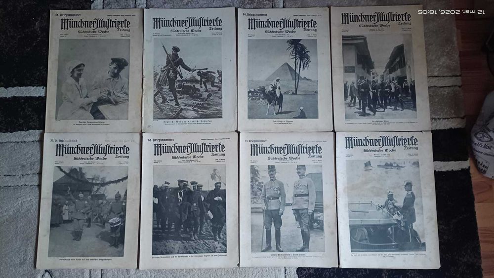 WW1- Lot ziare ”Münchner Illustrierte Zeitung”