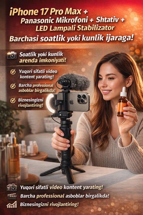 Iphone mikrofon shtativ stabilizator arendagaaaa ijaraga
