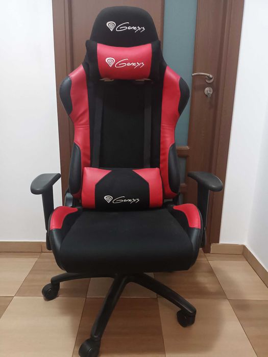 Scaun Gaming Genesis Nitro 550, reglabil (Negru-Rosu)