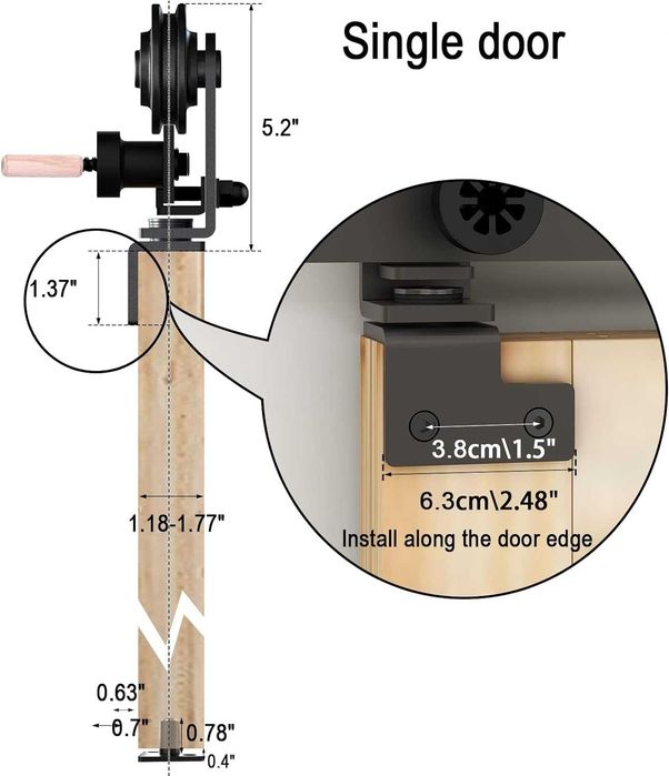 Kit de montare usi pliabile, mecanism usa plianta