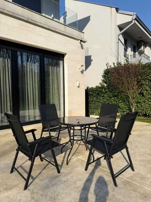 Градински стол сгъваем статичен и с регулиране+маса