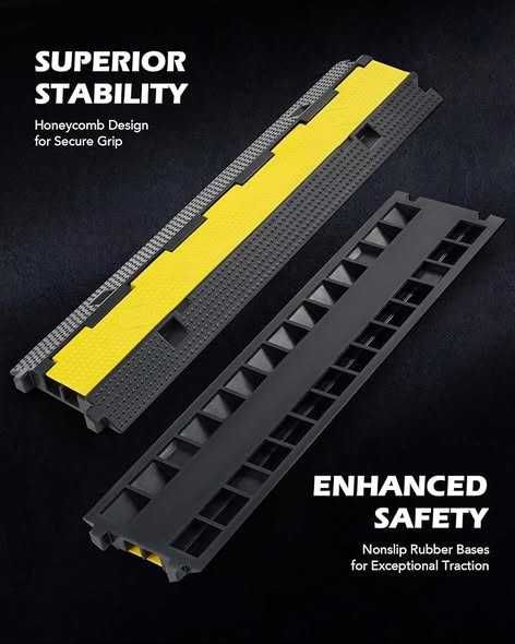 Pod de cabluri CREWORKS, pachet de 3, conducte de cablu cu 2 canale