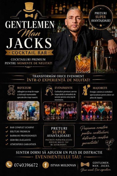 Cocktail Bar Premium pentru Nunți, Botezuri și Evenimente | Târgu Mureș