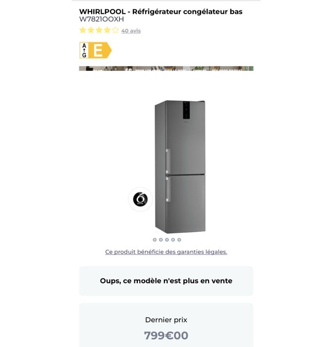 Combina frigorifica Whirlpool W7821OOXH