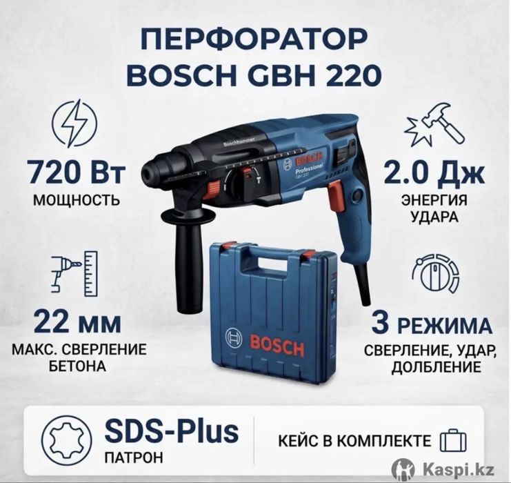 Перфоратор Bosch Professional GBH 220 с патроном SDS plus