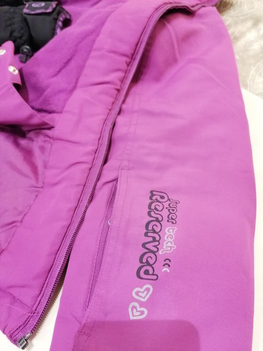 Зимно ски яке, ски ръкавици, шапка. За момиче. 6-11 г.