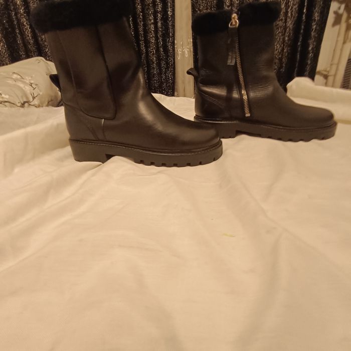 Cizme Zara piele imblanite34