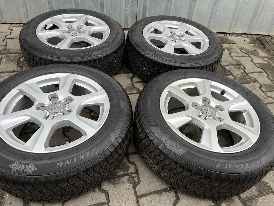 Jante aliaj 5x112mm, anvelope 205/60 R16, Audi A4 B8 B9, A6 C6