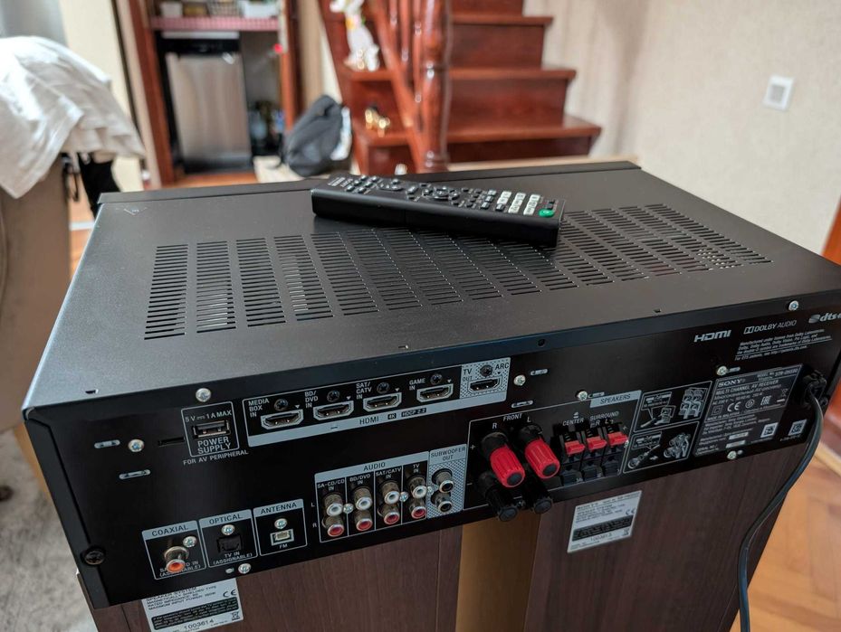 Sistem Home Cinema 5.1 Sony – Receiver 4K HDMI + Boxe Coloană + Boxe Surround + Subwoofer Activ