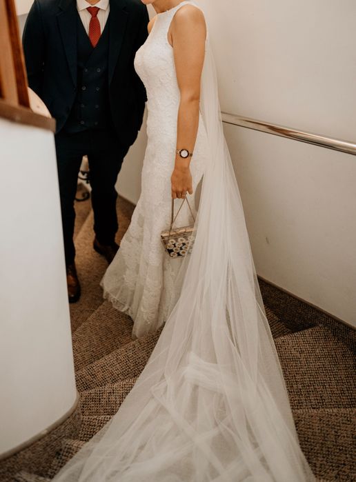 Rochie de mireasă cu voal