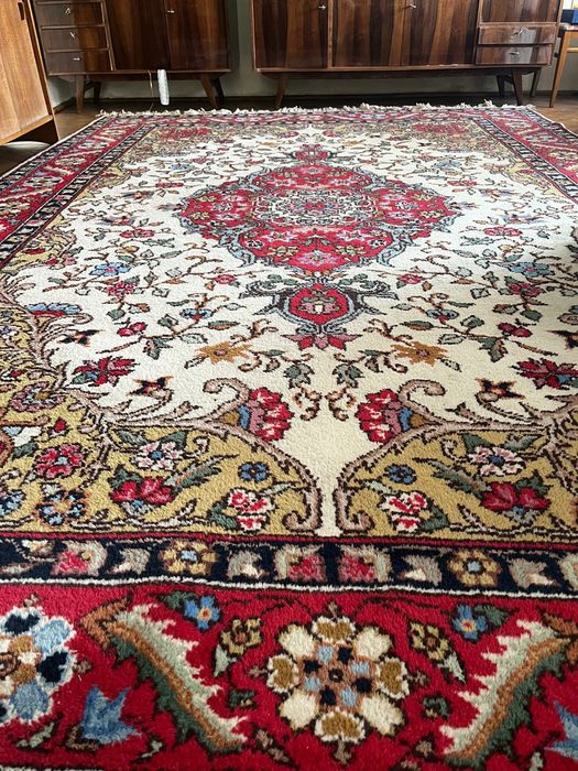 Covor de lux din lână 100% – lucrat manual, autentic Rupea, anii ’80 –