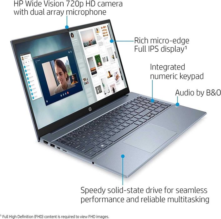 HP Pavilion 15.6" FHD iPS Ryzen 7-5700U |8GB | 512GB SSD