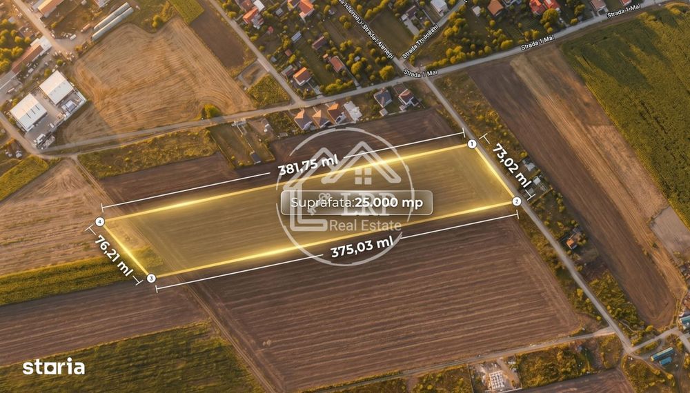 OPORTUNITATE INVESTIȚIE:Teren intravilan 25.000mp Dascalu-Padure, par