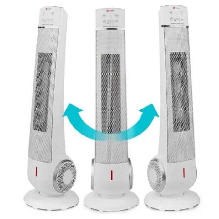 Вентилаторна печка с керамичен нагревател и дистанционно 2200W