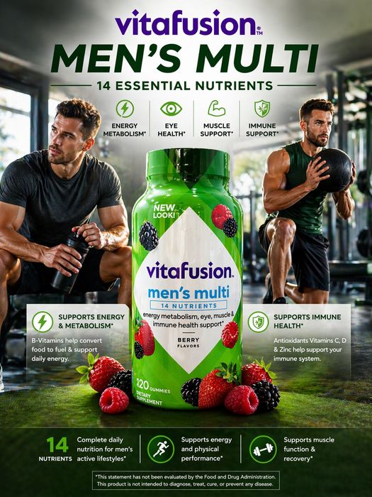Мультивитамины для Мужчин Vitafusion Men's Multivitamin 220шт
