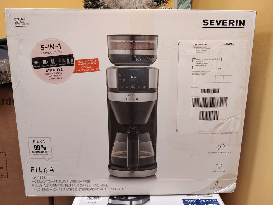 НОВА кафемашина SEVERIN FILKA KA 4852 с мелачка
