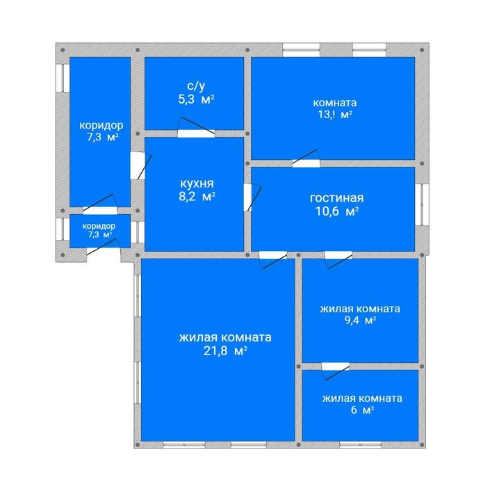 продаю 5 комнатный дом 83,3 м2