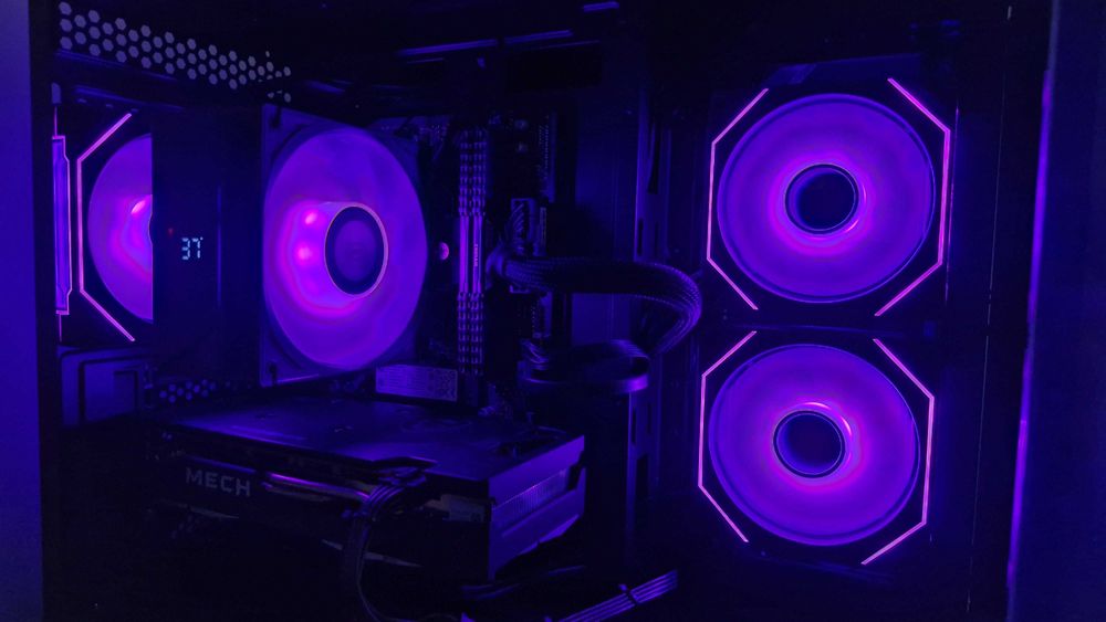 PC Gaming Fish Tank ARGB | RX 6600 | Display Temp | Video Asamblare TikTok/YT