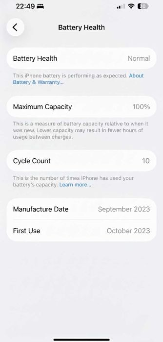IPhone 14 Blue - 128GB, 6GB RAM (100% - Battery Health)