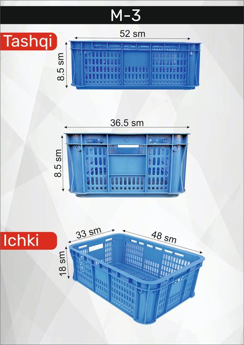 Yashik xar xil razmerda