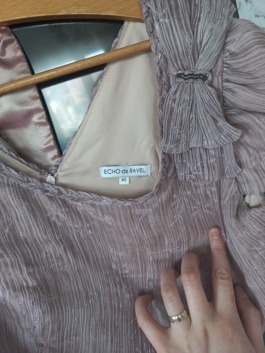 Rochie de ocazie ECHO de Ravel roz pudra