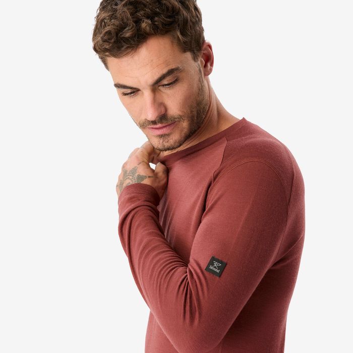 Bluză 100 % lână merinos maro, bărbați - produs resigilat Decathlon