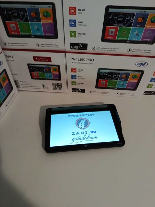 GPS PNI L910 Pro-ecran 9" -gata de drum cu harti, program, auto/camion