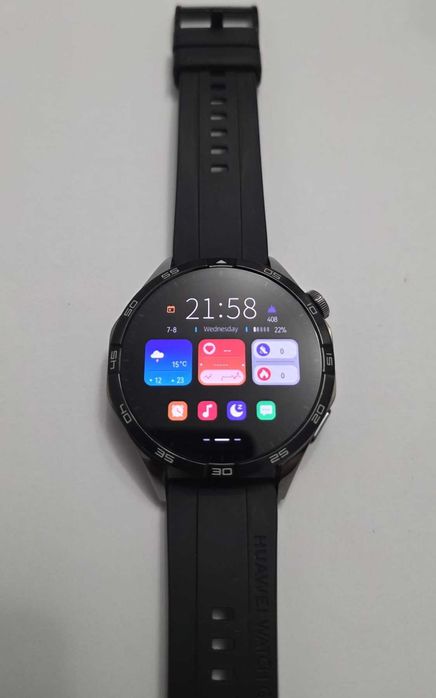 Huawei Watch GT 4, impecabil, garanție + factură, 4 curele, 46mm, Black