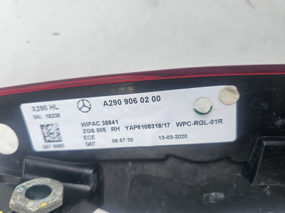 Stop / lampa spate Mercedes AMG  GT 4  X290 W290