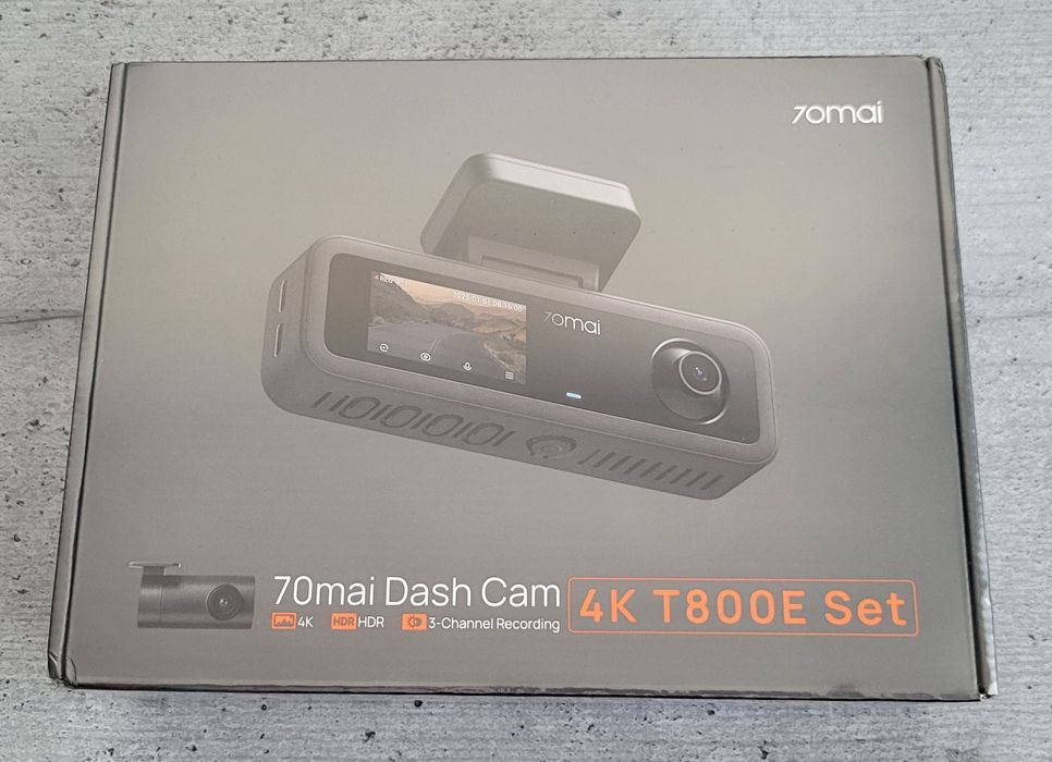 Camera de bord 70mai T800E 4K + kit supraveghere parcare + card 128GB