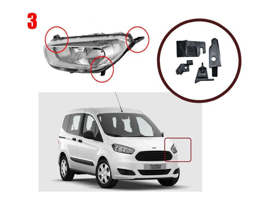 Щипки за захващане на фар Ford Fiesta MK6 , Ford Transit Courier