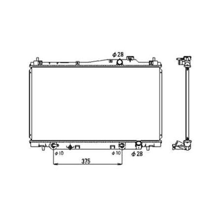 Radiator racire Honda Stream, 05.2001-09.2006, Motorizare 1,7 93kw Benzina, tip climatizare Cu/fara AC, cutie automata, dimensiune 688x400x16mm, Cu lipire fagure prin brazare,