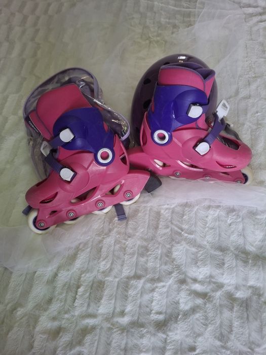 Set Role Copii Oxelo Play 3 Reglabile (30-32) + Protecții și Cască
