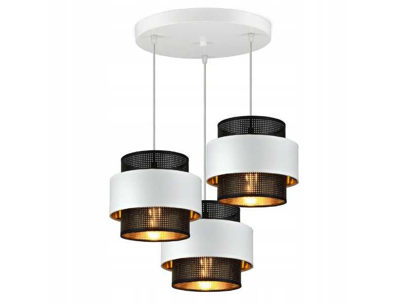 LEDO-341 Висяща лампа 3xE27 бяла/черна - 960-EZ3