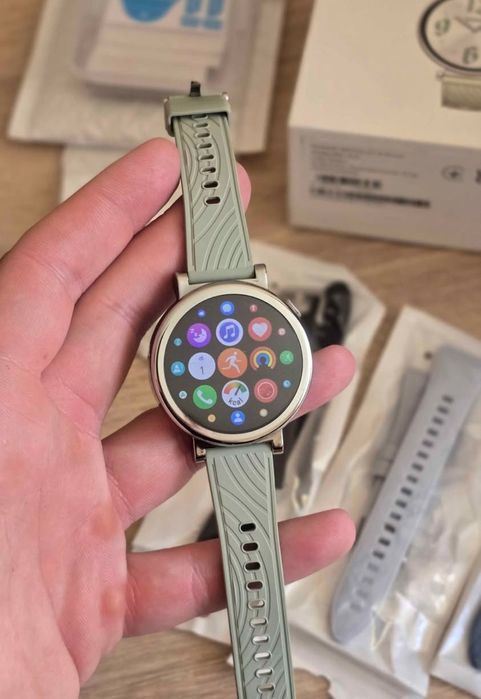 Huawei Watch GT 4 (41 мм, Stainless Steel Case, зелена каишка)